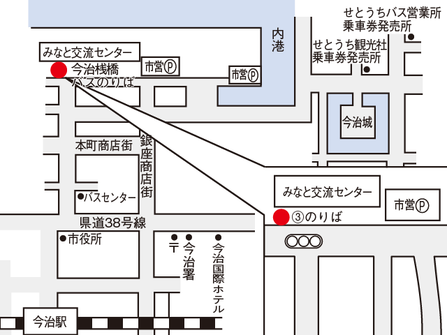 地図：今治桟橋