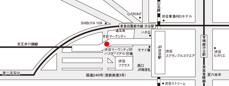 地図：渋谷マークシティ５Ｆ